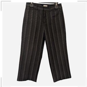 Pre-owned Black Pinstripe Cropped Pants